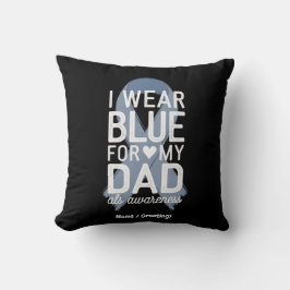 私の衣服ブルー私のパパシャツALS認識度ギフト クッション
