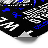 私の衣服ブルー私のパパ結腸がん認識度グラ ポスター (角)