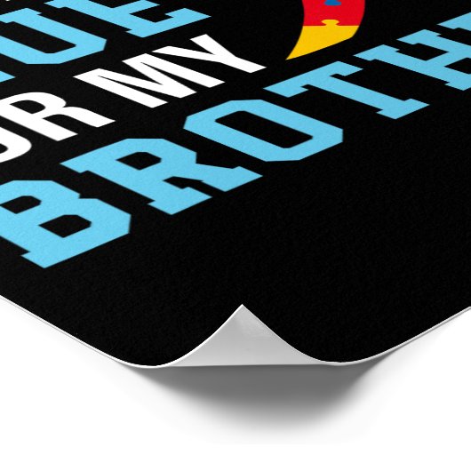 私の衣服ブルー私の兄の自閉症意識の妹 ポスター (角)