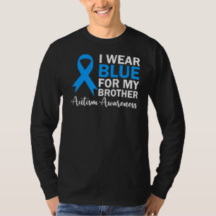 私の衣服ブルー私の兄の自閉症意識リボン Tシャツ