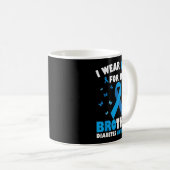 私の衣服ブルー私の兄弟糖尿病認識度T1d コーヒーマグカップ (正面右)