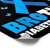 私の衣服ブルー私の兄弟糖尿病認識度T1d ポスター (角)