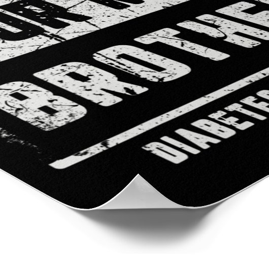 私の衣服ブルー私の兄T1d糖尿病認識度 ポスター (角)