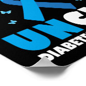 私の衣服ブルー私の叔父の糖尿病認識度 ポスター (角)