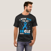 私の衣服ブルー私の叔父の糖尿病認識度 Tシャツ (正面フル)