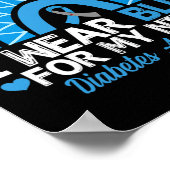 私の衣服ブルー私の姪の1型糖尿病認識度 ポスター (角)