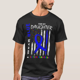 私の衣服ブルー私の娘の自閉症意識アメリ Tシャツ