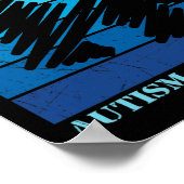 私の衣服ブルー私の弟の自閉症の子供たち自閉症Aw ポスター (角)