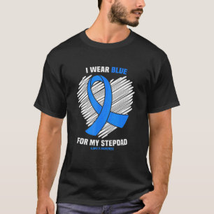 私の衣服ブルー私の継父の脱毛症認識度 Tシャツ