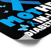 私の衣服ブルー私の義母タイプ1糖尿病のために ポスター (角)