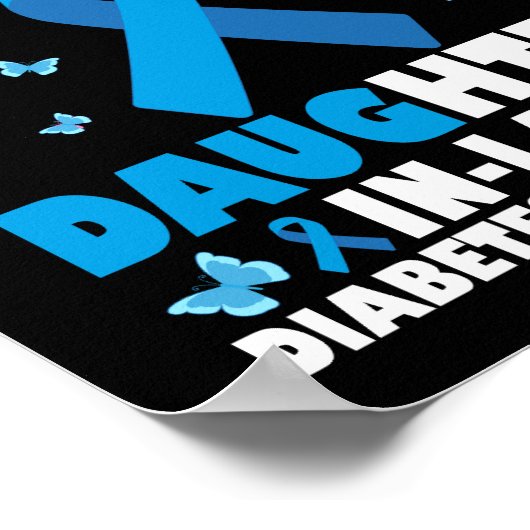 私の衣服ブルー私の義理の娘1型糖尿病 ポスター (角)