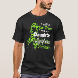私の衣服ライムグリーン私の娘リンパ腫アワレネ Tシャツ
