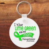 私の衣服ライムグリーン私の母のための42筋肉ジストロフィー キーホルダー (正面)