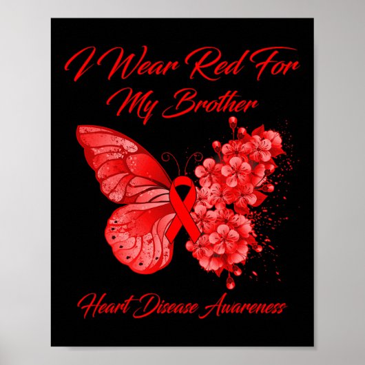 私の衣服レッド私の兄のハート病認識度 ポスター (正面)