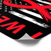 私の衣服レッド私の友人のハート病認識度U ポスター (角)