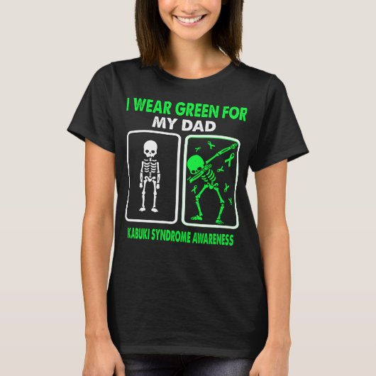 私の衣服歌舞伎症候群認識度のための緑 Tシャツ (正面)