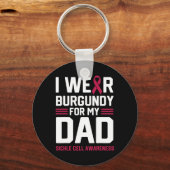 私の衣服用ブルゴーニュパパ鎌状赤血球貧血アワル キーホルダー (正面)