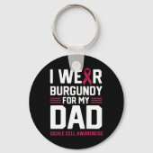 私の衣服用ブルゴーニュパパ鎌状赤血球貧血アワル キーホルダー (裏面)