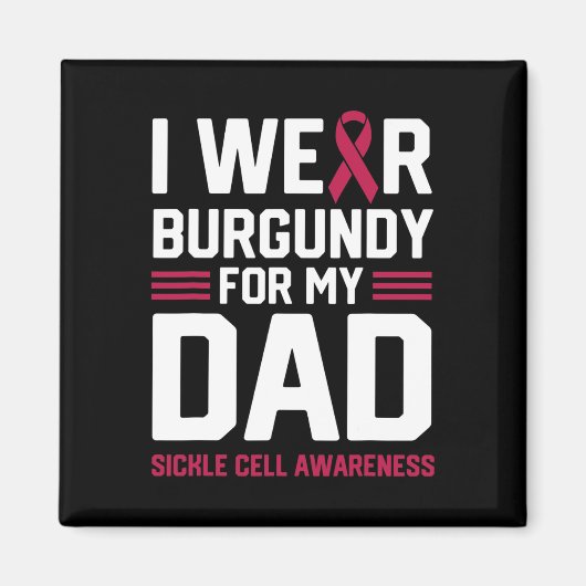 私の衣服用ブルゴーニュパパ鎌状赤血球貧血アワル マグネット (正面)