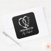 私の衣服白は夫の肺がん認識度 スクエアシール (封筒)