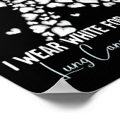 私の衣服白は母の肺がん認識度 ポスター (角)