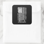 私の衣服白パパ白帯肺がんA スクエアシール (バッグ)