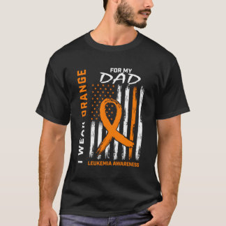 私の衣服白血病のパパ認識度のオレンジ Tシャツ