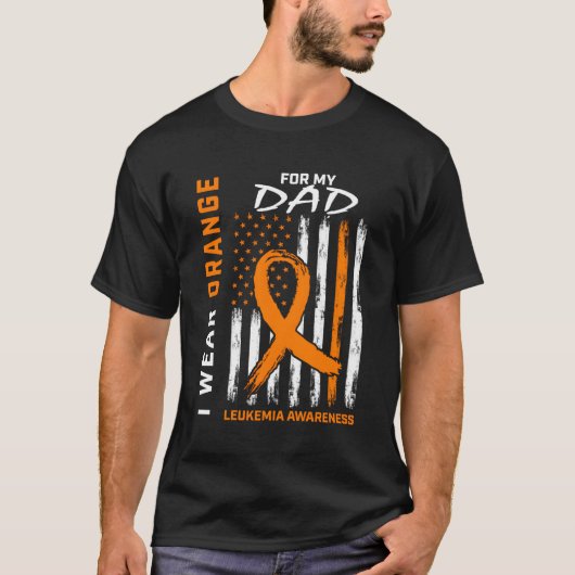 私の衣服白血病のパパ認識度のオレンジ Tシャツ (正面)