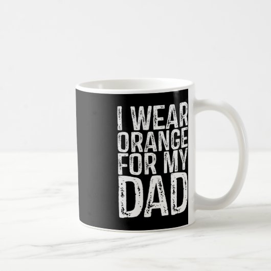 私の衣服白血病認識度のパパオレンジ コーヒーマグカップ (右)