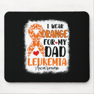 私の衣服白血病認識度月のパパオレンジ マウスパッド