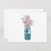 私の衣服白Bro肺がん認識度ギフト 案内ポストカード (正面/裏面)