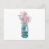 私の衣服白Bro肺がん認識度ギフト 案内ポストカード (正面)