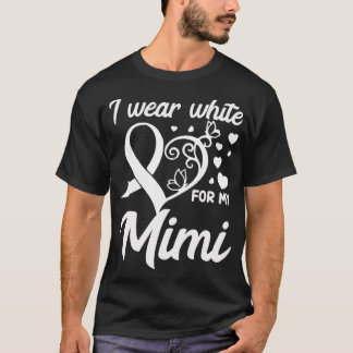 私の衣服白Mimi肺がん認識度 Tシャツ