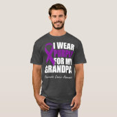 私の衣服紫のおじいちゃんの膵臓がん Tシャツ (正面フル)