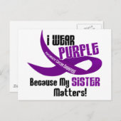私の衣服紫のための妹33膵臓がん ポストカード (正面/裏面)