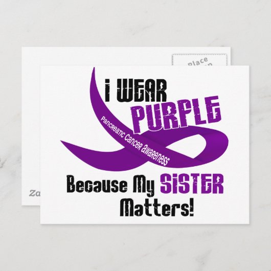 私の衣服紫のための妹33膵臓がん ポストカード (正面/裏面)