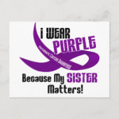 私の衣服紫のための妹33膵臓がん ポストカード (正面)