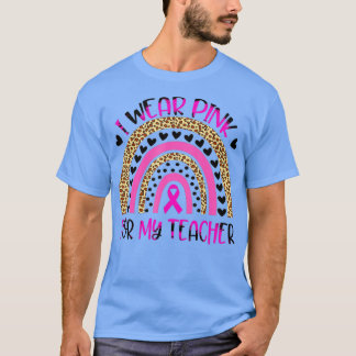私の衣服胸がん認識度のための先生ピンク Tシャツ