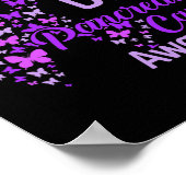 私の衣服膵臓がん用パパパープル ポスター (角)