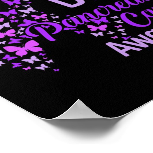 私の衣服膵臓がん用パパパープル ポスター (角)