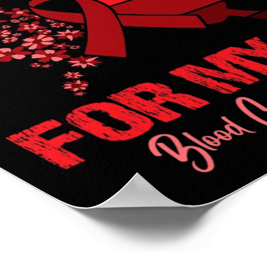 私の衣服赤は私の息子の血がんの認識のためのメモリに ポスター (角)