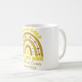 私の衣服金ゴールドの息子の小児がん認識度6 コーヒーマグカップ (正面右)