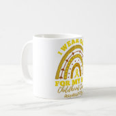 私の衣服金ゴールドの息子の小児がん認識度6 コーヒーマグカップ (正面左)