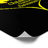 私の衣服金ゴールドは孫娘の小児癌のために ポスター (角)