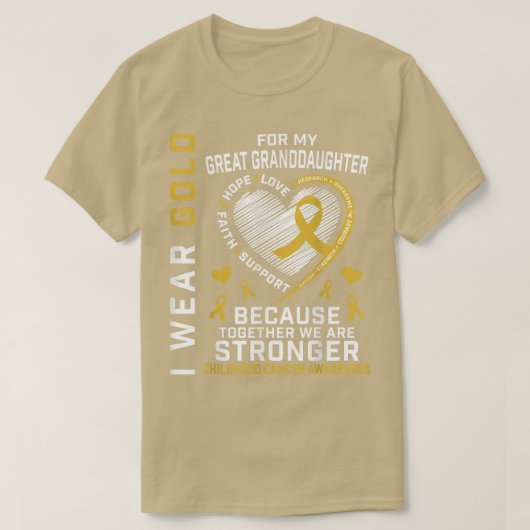 私の衣服金ゴールドは私の孫素晴らしの子供の頃C Tシャツ (デザイン正面)