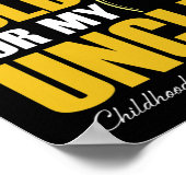 私の衣服金ゴールド叔父の小児がん羽 ポスター (角)