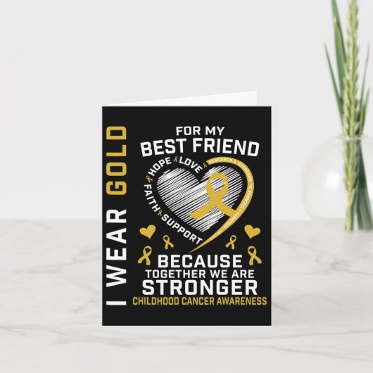 私の衣服金ゴールド最高のは友人の小児癌Aw カード (正面)