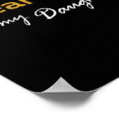 私の衣服金ゴールド私の娘Tee – 小児がん ポスター (角)