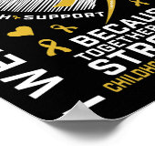 私の衣服金ゴールド私の小さな息子の小児癌 ポスター (角)