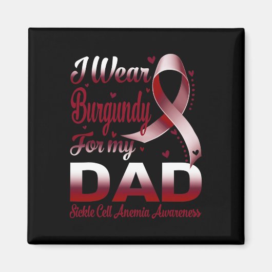 私の衣服鎌状赤血球貧血Awarのためのパパブルゴーニュ マグネット (正面)